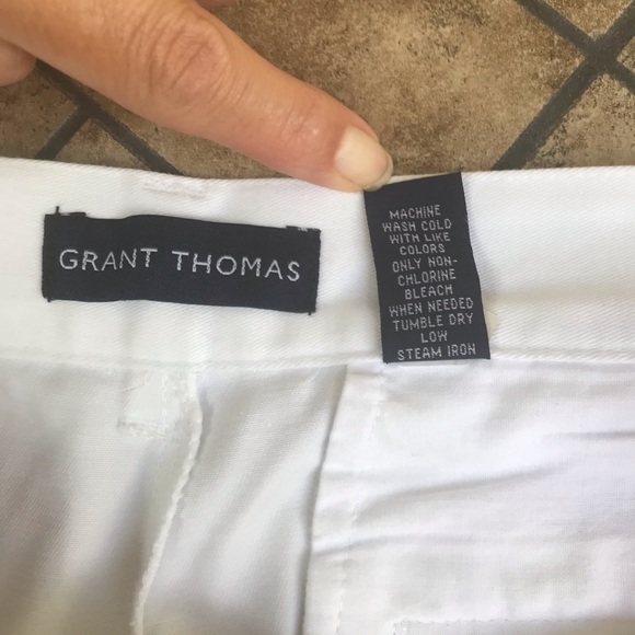 Men’s Grant Thomas White Shorts Size 36 - Picture 8 of 9